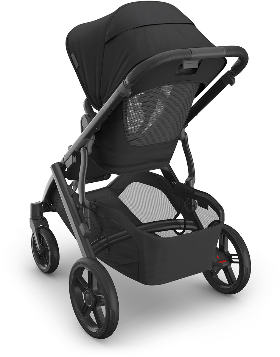 UPPAbaby Vista V3 Single-to-Double Stroller - Jake (Charcoal / Carbon Frame / Black Leather)