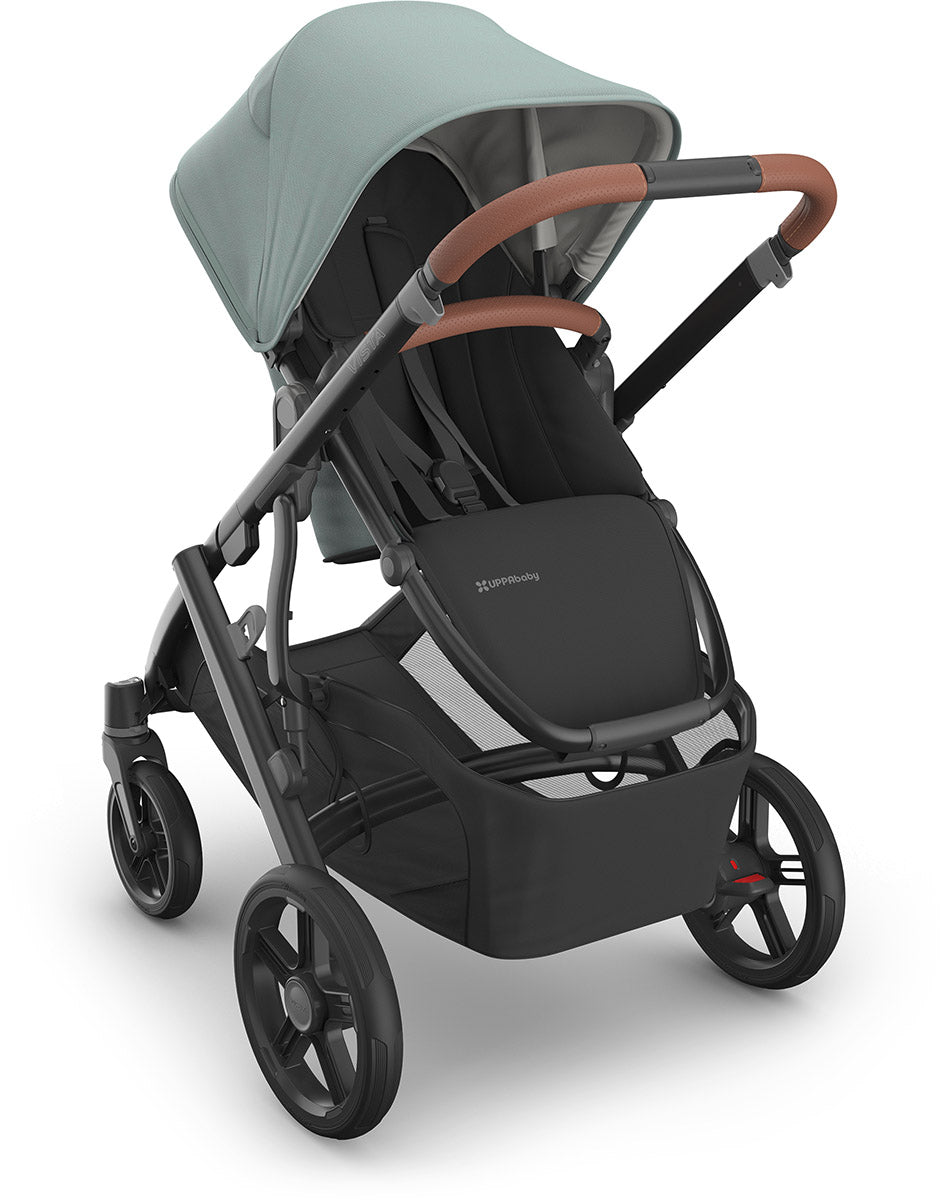 UPPAbaby Vista V3 Single-to-Double Stroller + PiggyBack Ride-Along Bundle - Kenzi