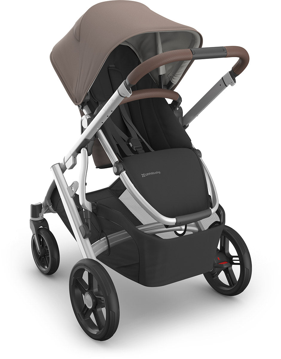 UPPAbaby Vista V3 Single-to-Double Stroller + PiggyBack Ride-Along Bundle - Theo