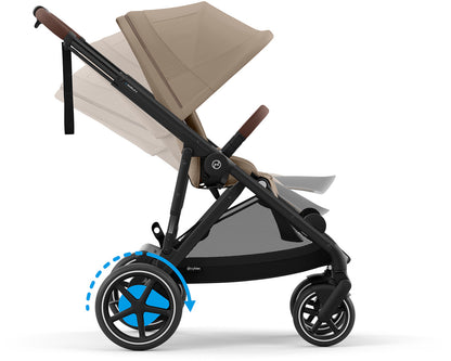 Cybex eGazelle S Electronic Assist Stroller - Black Frame / Almond Beige