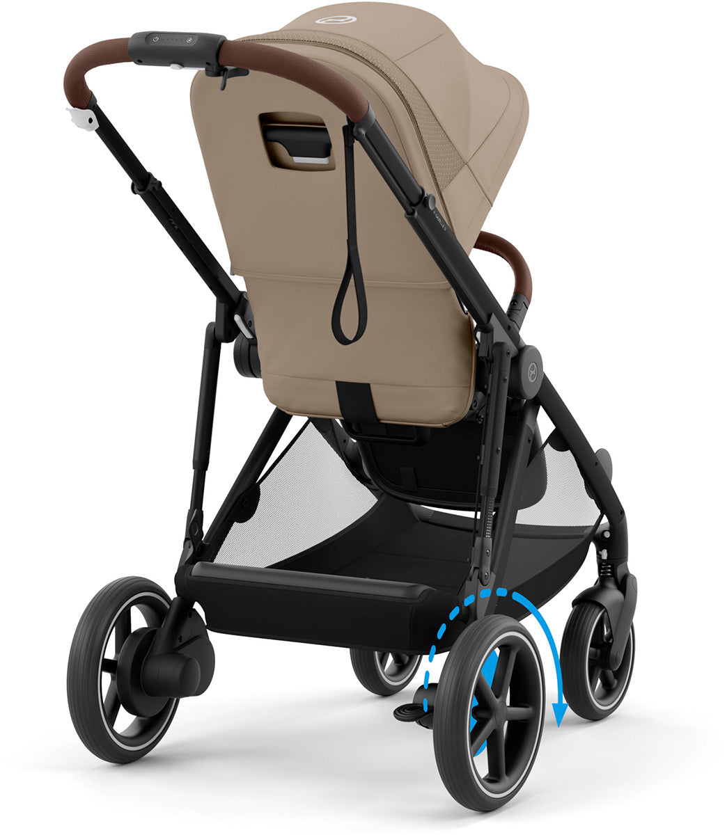 Cybex eGazelle S Electronic Assist Stroller - Black Frame / Almond Beige