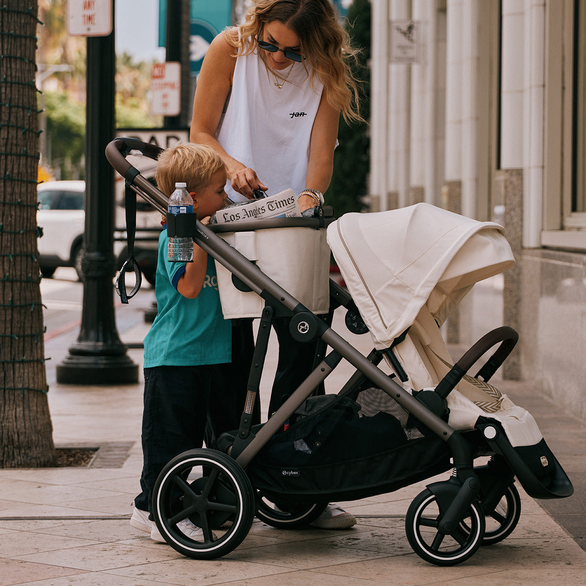 Cybex eGazelle S Electronic Assist Stroller - Black Frame / Almond Beige