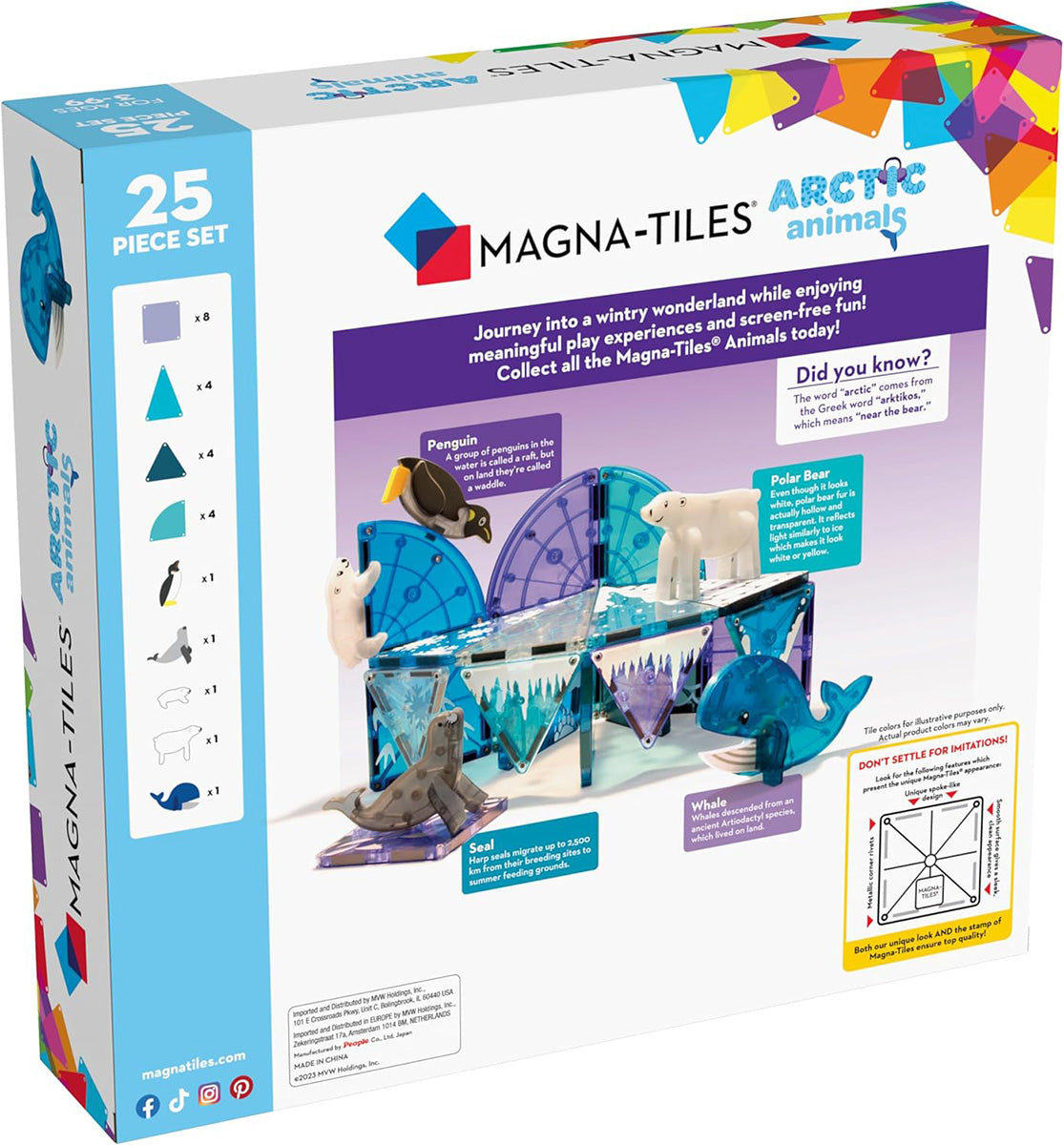 Magna-Tiles Arctic Animals, 25-Piece Set