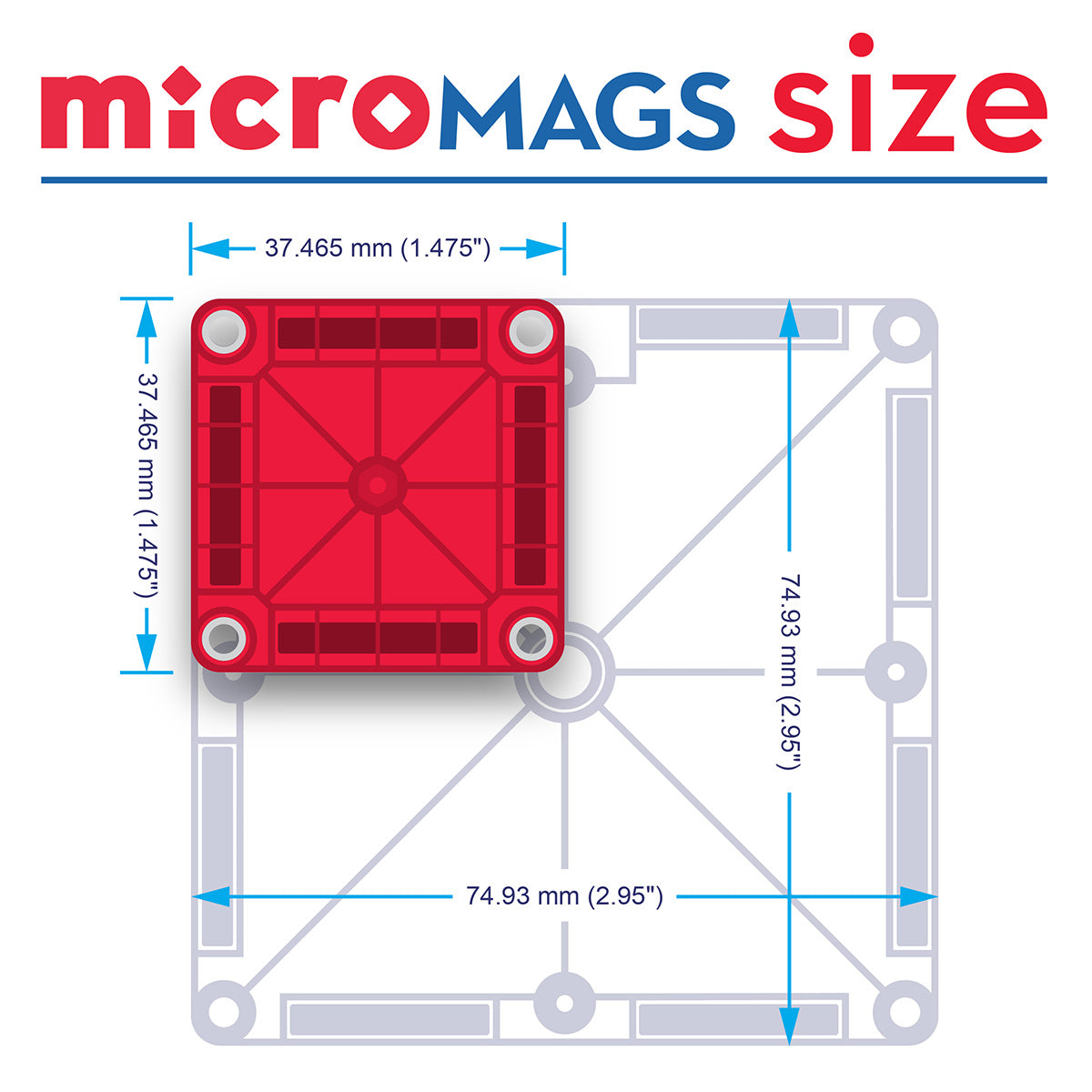 Magna-Tiles microMAGS, 26-Piece Travel Set