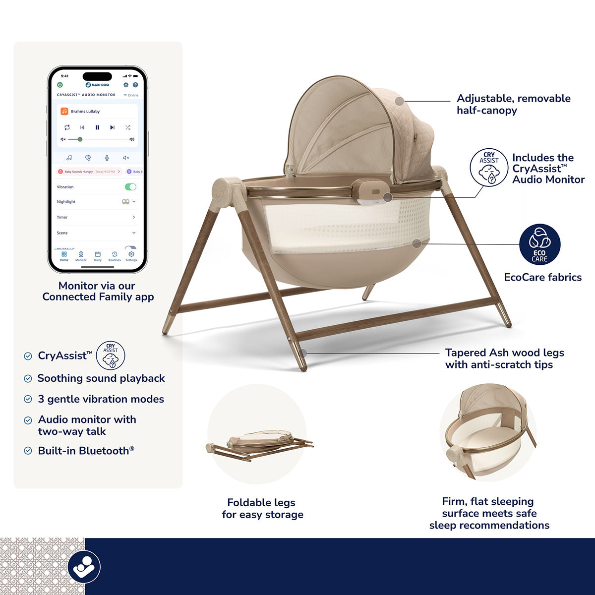 Maxi-Cosi Sibia Bassinet - Natural Heritage