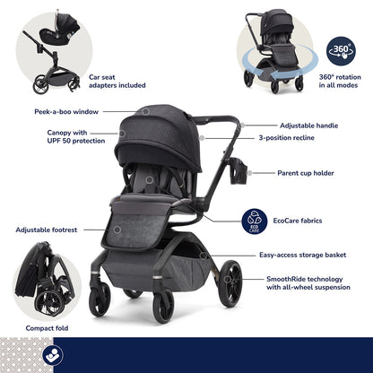 Maxi-Cosi Tana 360 Rotating Modular Stroller - Onyx Heritage