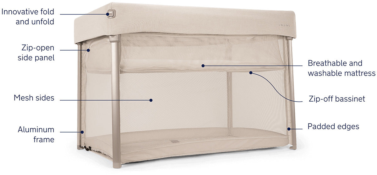 Nuna PAAL Travel Cot + Playard - Biscotti