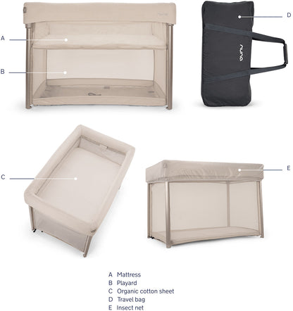 Nuna PAAL Travel Cot + Playard - Biscotti