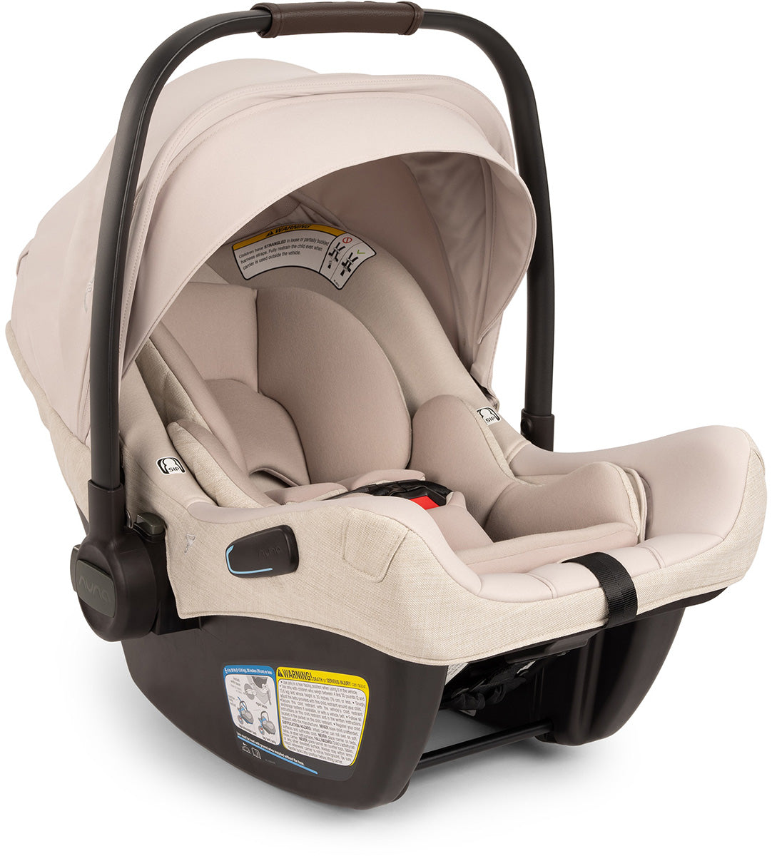 Nuna PIPA Aire RX Infant Car Seat + PIPA RELX Base with Load Leg - Biscotti