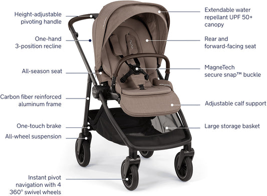 Nuna SWIV Lightweight Stroller - Cedar