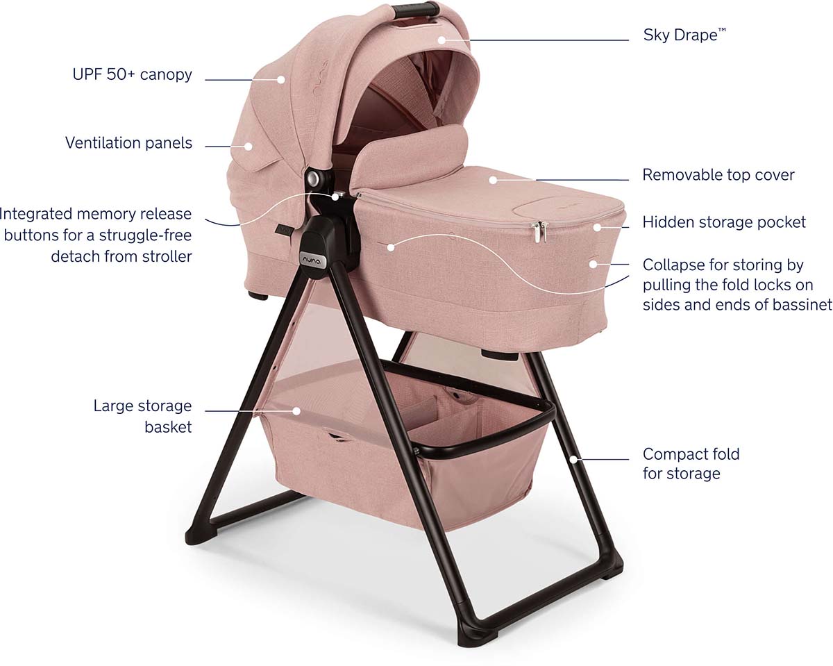 Nuna LYTL Bassinet + Stand - Thistle