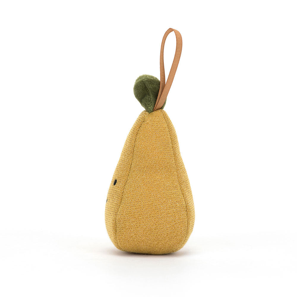 Jellycat Festive Folly Pear Ornament, 3"