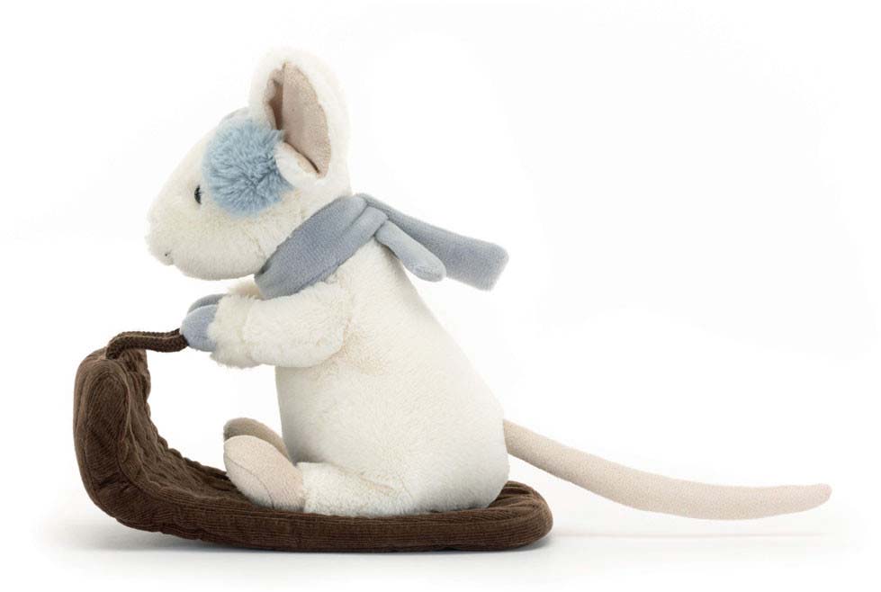 Jellycat Merry Mouse Sleighing, 6"