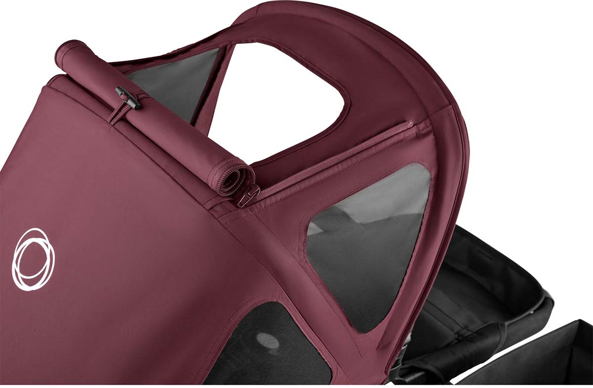 Bugaboo Donkey Breezy Sun Canopy - Dark Cherry