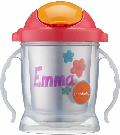 Innobaby Sippin' Smart EZ Flow Straw Stainless Sippy - Pink