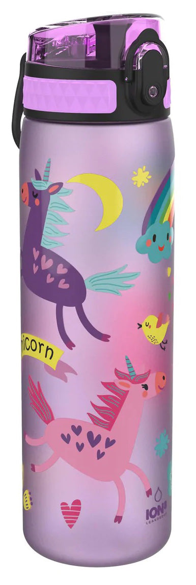 Ion8 Leak Proof Slim Water Bottle, 20oz - Unicorns