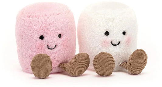 Jellycat Amuseable Pink and White Marshmallows, 6"