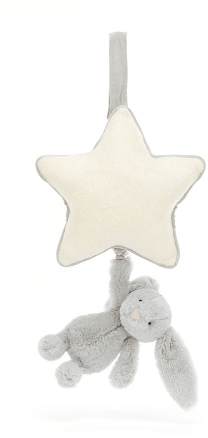 Jellycat Bashful Grey Bunny Musical Pull