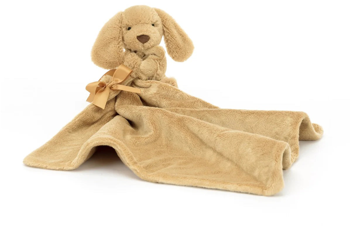 Jellycat Bashful Toffee Puppy Soother, 13"