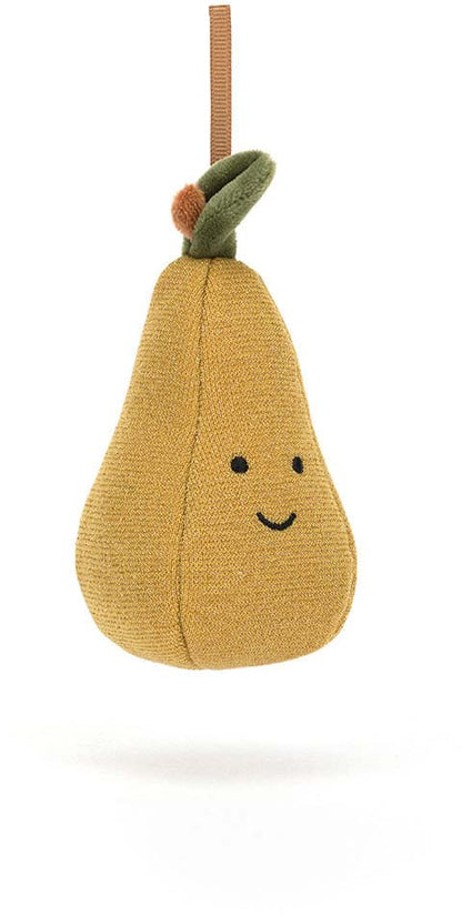 Jellycat Festive Folly Pear Ornament, 3"