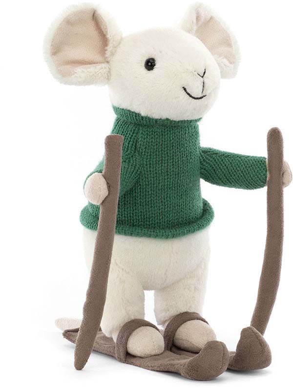 Jellycat Merry Mouse Skiing, 7"