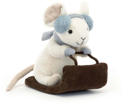 Jellycat Merry Mouse Sleighing, 6"