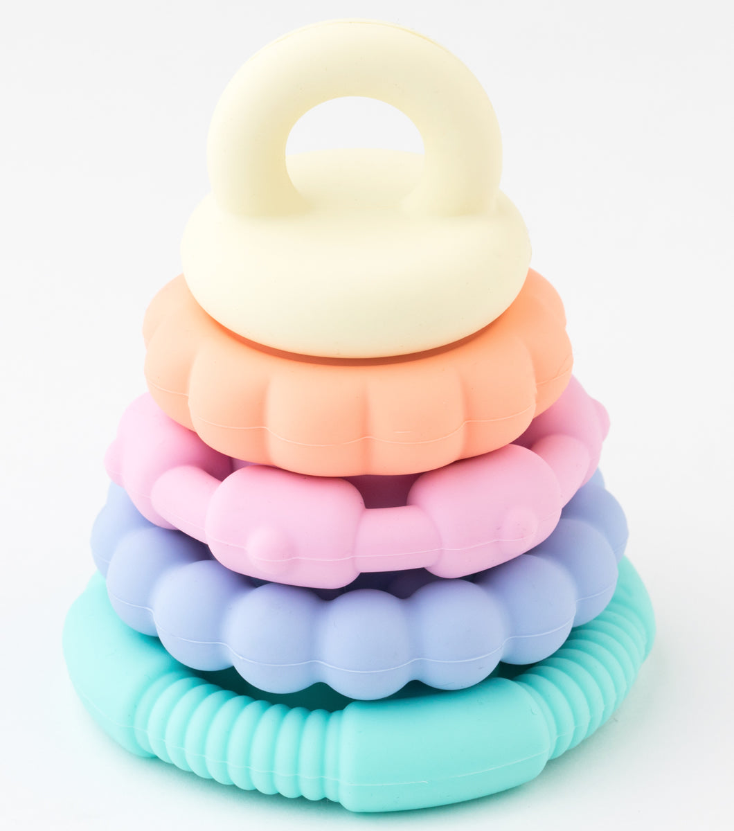 Jellystone Rainbow Stacker Teether and Toy - Pastel