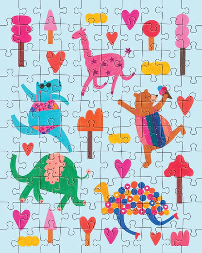 Jiggy Junior 100pc Puzzle - Dancing Animals by Archita Khosla