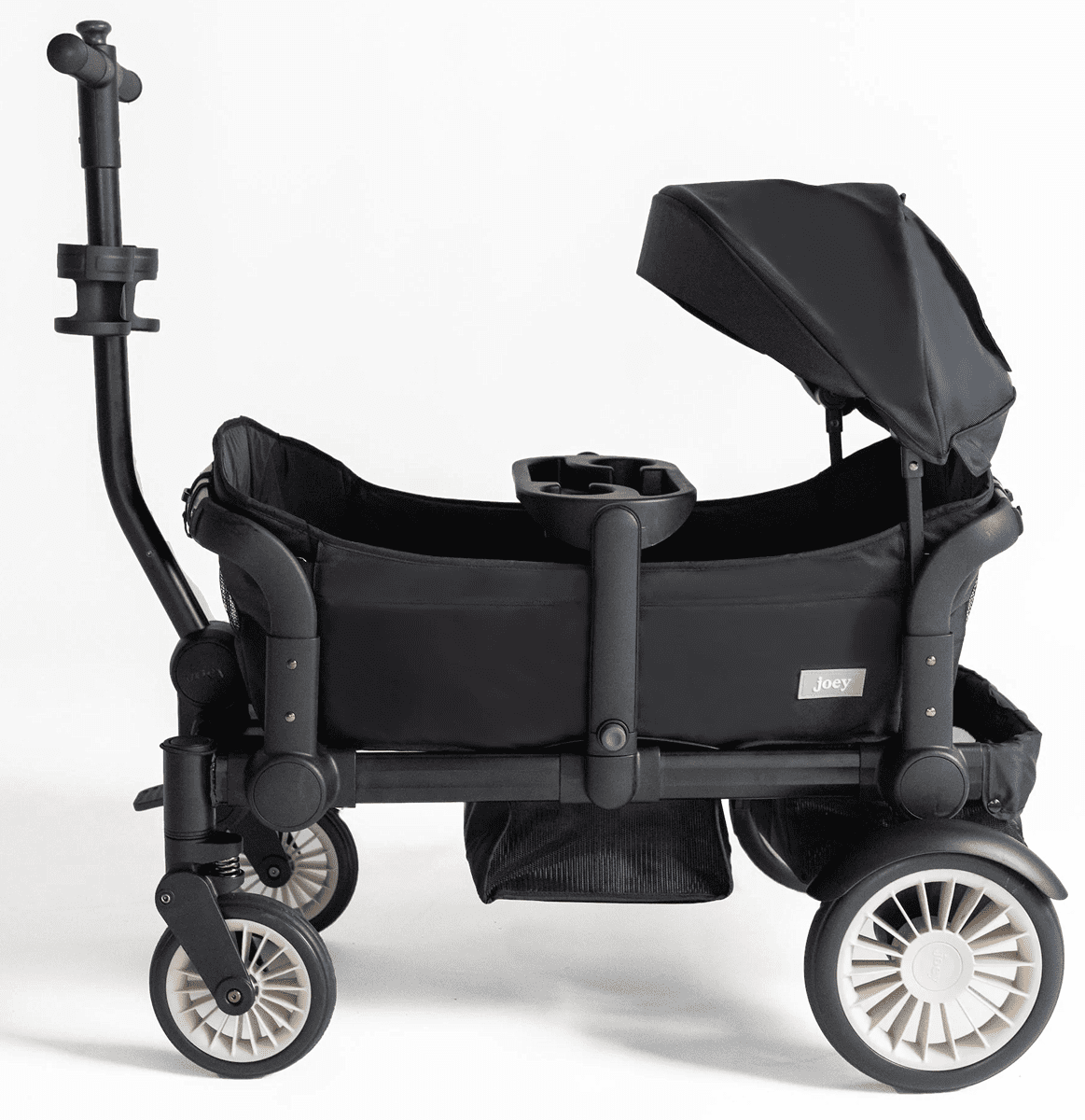 Joey (2 Seater) Stroller Wagon with 1 Canopy - Black