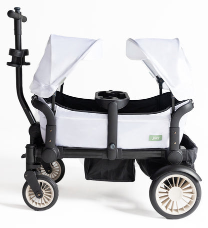 Joey (2 Seater) Stroller Wagon with 2 Canopies - White