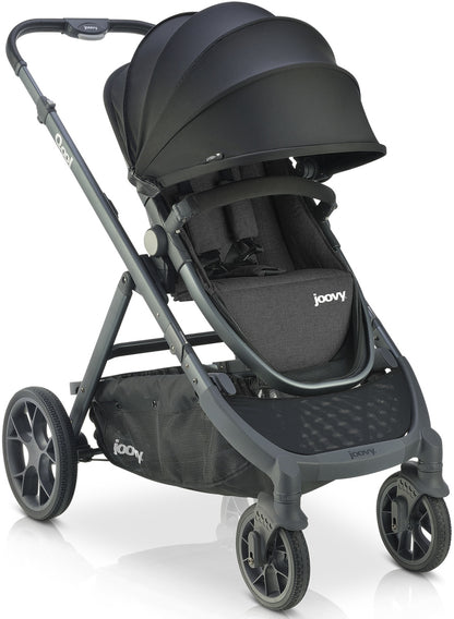 Joovy Qool Single to Double Stroller - Black Melange