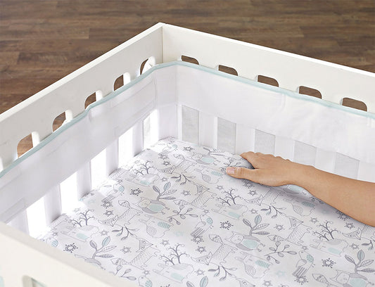 Just Born Fresh Air Crib Liner - Aqua