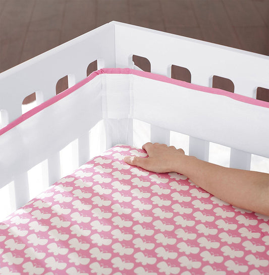 Just Born Fresh Air Crib Liner - Pink