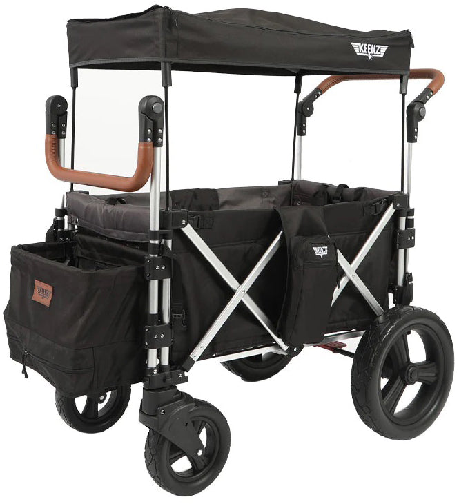 Keenz 7S 2.0 (2 Seater) Stroller Wagon - Black