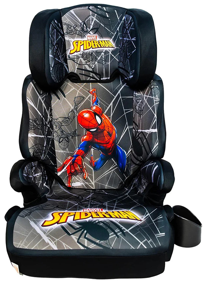 KidsEmbrace High Back Booster Car Seat - Spider-Man Grey Web