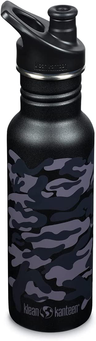 Klean Kanteen Classic Stainless Steel Bottle, 18 oz - Black Camo