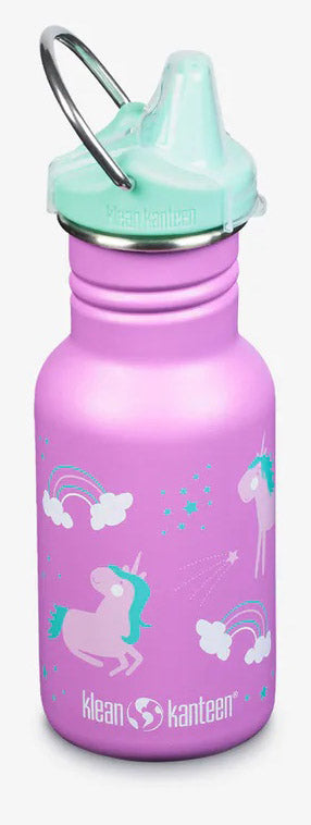 Klean Kanteen Kid Classic Sippy Water Bottle, 12 oz - Unicorns