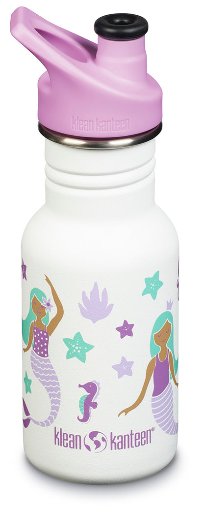 Klean Kanteen Kid Classic Sport Bottle, 12 oz - Mermaids