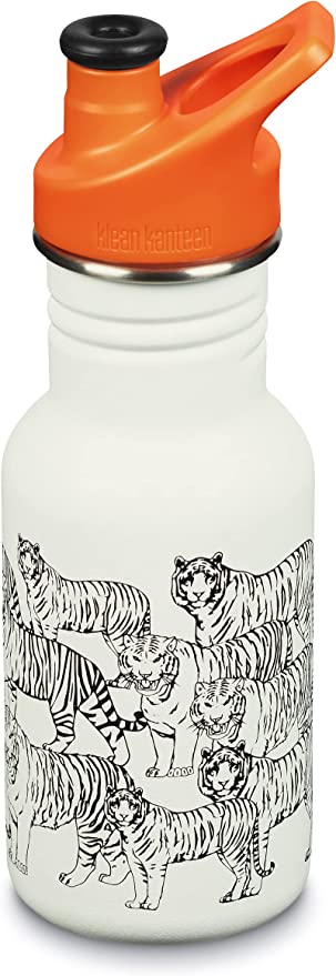 Klean Kanteen Kid Classic Sport Bottle, 12 oz - Tigers