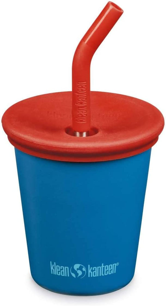 Klean Kanteen Kid Cup with Straw Lid, 10oz - Mykonos Blue