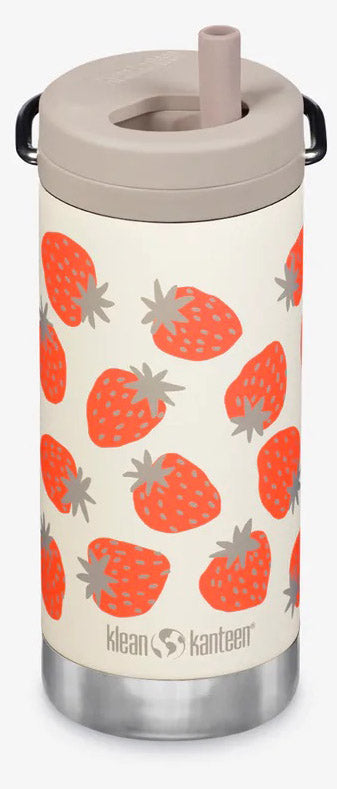 Klean Kanteen TKWide Insulated Bottle with Twist Cap, 12 oz - Strawberries