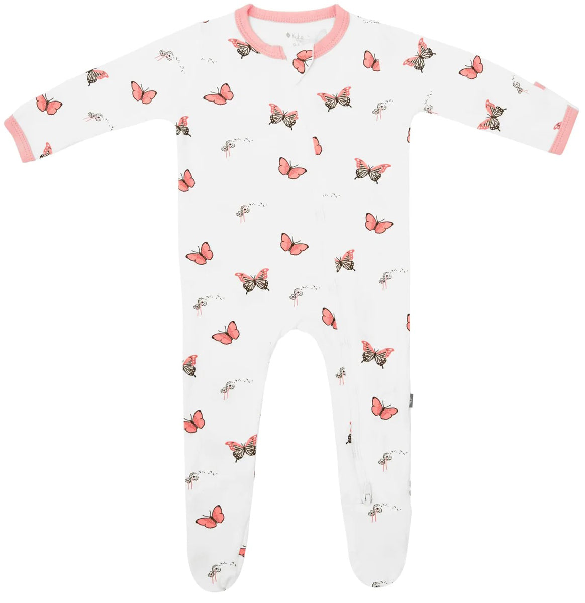 Kyte Baby Zippered Footie - Butterfly (6-12M)