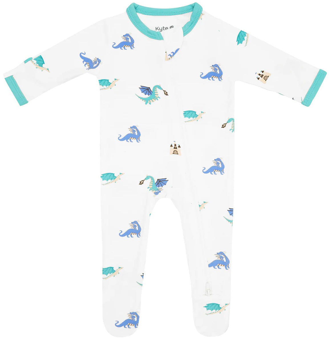 Kyte Baby Zippered Footie - Dragon (3-6M)