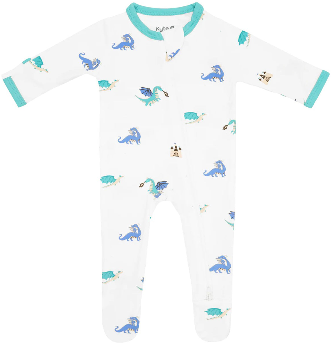 Kyte Baby Zippered Footie - Dragon (6-12M)