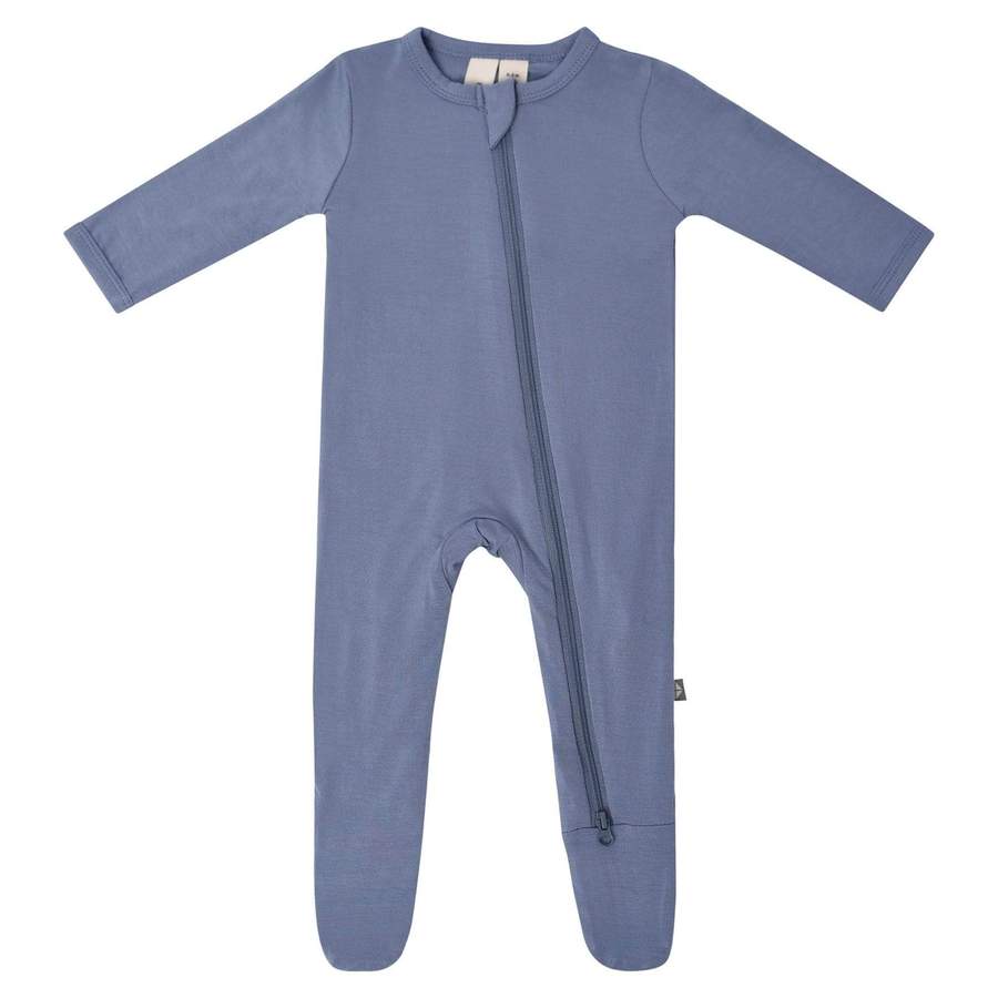 Kyte Baby Zippered Footie - Slate (0-3 months)