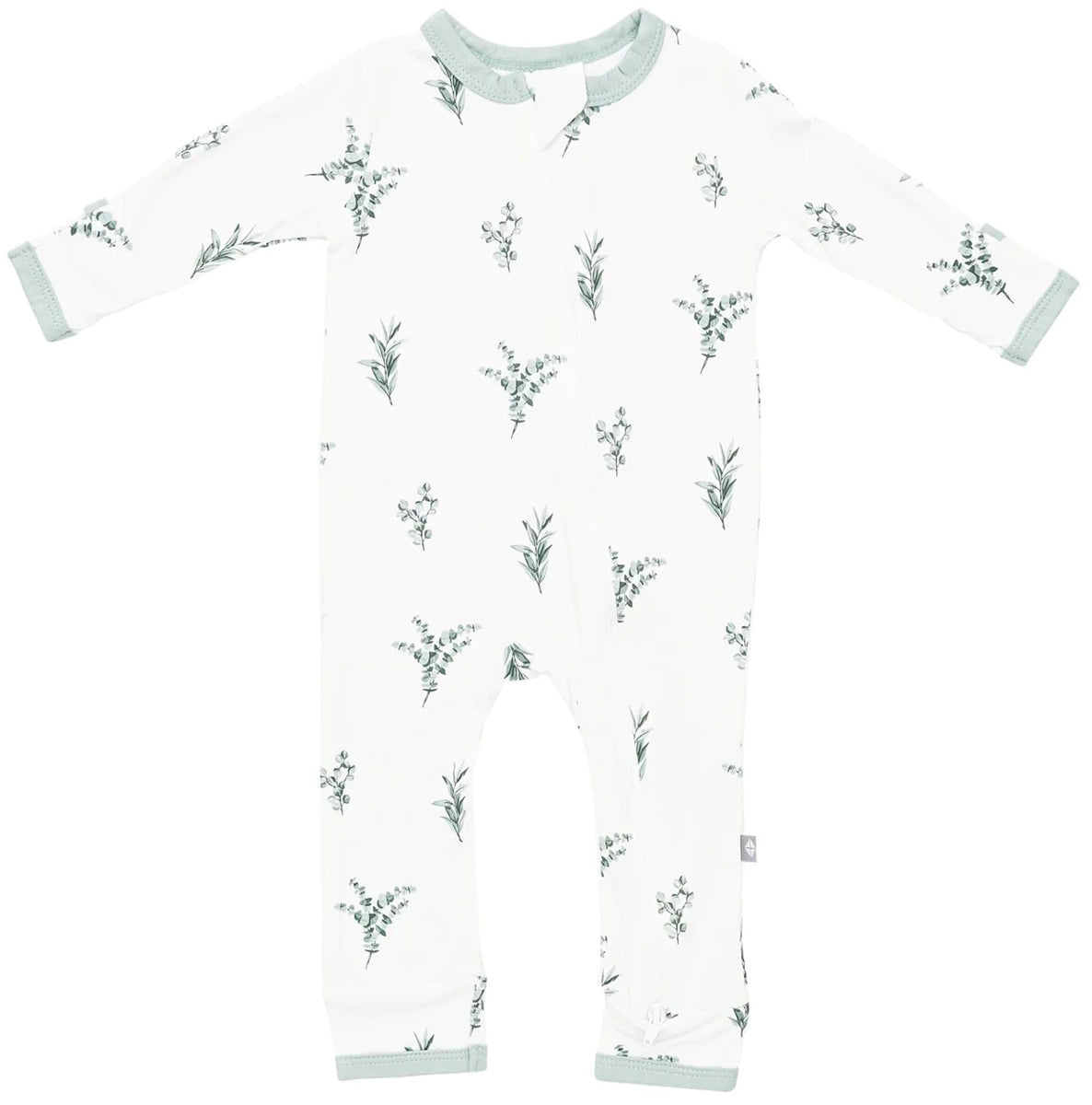 Kyte Baby Zippered Romper - Eucalyptus (3-6M)