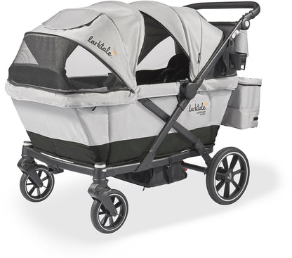 Larktale Caravan Coupe Quad (4 Seater) Stroller Wagon - Gray / Black