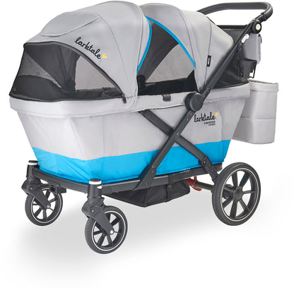 Larktale Caravan Coupe V2 (2 Seater) Stroller Wagon - Gray / Blue