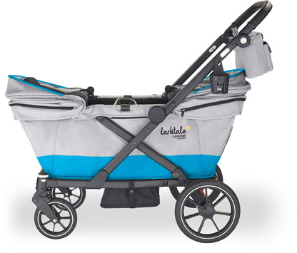 Larktale Caravan Coupe V2 (2 Seater) Stroller Wagon - Gray / Blue