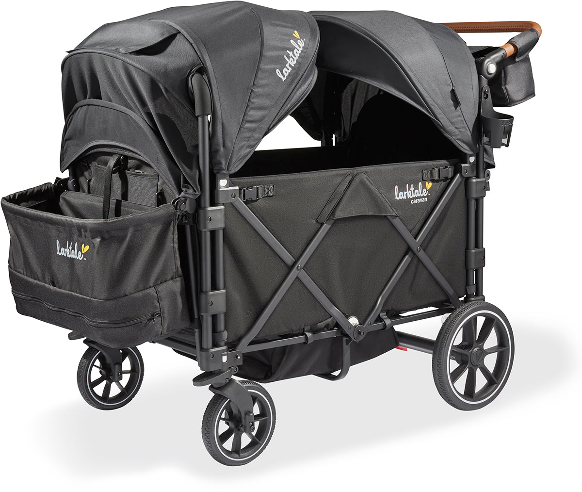 Larktale Caravan Quad (4 Seater) Stroller Wagon - Byron Black